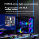 Светодиодная лента KELEPU RGB, плата подсветки для материнской платы с 24-контактным разъемом (кабель питания в комплект не входит), 5 В, 3-контактный разъем/синхронизированная подсветка ARGB/TPE-силикон/тонкая и гибкая, 20 см, белая. - изображение 7