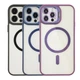 Чохол Premium TPU+PC+Metal Stand Case with MagSafe and Camera Lenses для iPhone 12/12 Pro Dark Purple - изображение 4