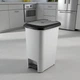 Відро для сміття з педаллю пластиковий з кришкою, 10 л, Сірий (109-GRAY) - зображення 1