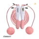 Скакалка без шнура ProDobro ABS ПВХ 2,8 м белый-розовый - изображение 1