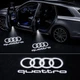 Подсветка дверей 3D проекция для Audi ( ауди ) Quattro 2 штуки металлический корпус стеклянная линза - изображение 1