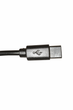 Кабель USB - Type-C 30 см Короткий для павербанка и смартфона 2A Черный (с передачей данных) - изображение 3