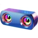 Компьютерные колонки Saida с RGB-подсветкой, проводные USB мультимедийные колонки для настольных компьютеров и ноутбуков, миниатюрный портативный сабвуфер для настольного монитора, Can Be Stuck, V-189 - зображення 2