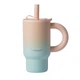 Термокружка LocknLock Straw Desktop Insulated Mug Large Capacity 316 Stainless Steel Ice King Cup LHC4382ORG Orange - 800ML - изображение 5