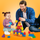 Дитяча іграшка-конструктор MEGA BLOKS, подарунок на день народження, класичний набір із 60 великих будівельних блоків DCH55 - зображення 5