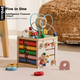 Дитяча іграшка Imikids Baby Hexahedron для бісероплетіння, іграшка раннього розвитку Монтессорі для дітей віком 0-3 років, навчальний багатогранний куб - изображение 5