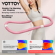 Бесшумный пружинный утяжеленный обруч Yottoy для взрослых, мягкий фитнес-обруч для женщин, для похудения талии и уменьшения жира на животе, серый, 1,5 кг. - изображение 5