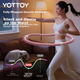 Бесшумный пружинный утяжеленный обруч Yottoy для взрослых, мягкий фитнес-обруч для женщин, для похудения талии и уменьшения жира на животе, серый, 1,5 кг. - изображение 9