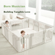Детский игровой манеж BG-BABYGO Musician Playpen с ковриком для ползания и встроенным защитным ограждением для дома. - зображення 5