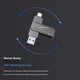 Флеш-накопичувач Lankxin 128 ГБ USB 3.2/Type-C з двома інтерфейсами, OTG, для комп'ютера та планшета, високошвидкісний, для розширення пам'яті - изображение 6