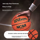 Баскетбольный мяч Wilson NCAA для взрослых, стандартный размер 7, прочный, с резиновым покрытием, для тренировок на открытом воздухе на цементной площадке, артикул 3017201. - изображение 6