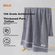 Банний рушник MUJI, 10-й клас антибактеріальної якості, потовщений, 100% чиста бавовна, приємний для шкіри, не залишає ворсу, високо вбираючий, для чоловіків та пар, великий. - зображення 4
