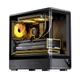Корпус JONSBO D200 mATX панорамный с поддержкой СЖО 240 мм, цифровым экраном и Type-C Gen2, черный - изображение 5