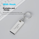 FANXIANG 64GB USB2.0 Автомобильная мини-флешка из металла F206, серебристая, водонепроницаемая, ударопрочная, для корпоративных тендеров и наград. - изображение 8
