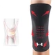 Наколінник Under Armour спортивний, для бігу та баскетболу, унісекс, чорний, розмір L - зображення 2