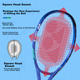 Теннисная ракетка YONEX, восьмое поколение EZONE Power Attack 08EZPLGC, королевский синий, с предварительно натянутыми струнами. - изображение 7