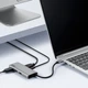 Док-станція Lenovo Type-C USB-хаб HDMI PD100W BY06-H1 металева - зображення 7