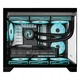 Корпус для комп'ютера Great Wall Neptune H3 Black Seaside View (материнська плата M-ATX/без А-стійки/материнська плата ззаду/роз'єм для водяного охолодження 360 мм/9 позицій для вентиляторів/легке зняття бічної панелі/відеокарта 5090) - изображение 6