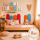 Комплект мягких стеновых панелей для детской 8 шт 20х50 и 20х60 см декоративные панели для игровой зоны - изображение 1