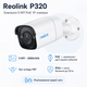 Зовнішня IP-камера відеоспостереження Reolink P320 5 МП PoE 2.8 мм IP66 1/2.7" White (RLC-510A) - зображення 2