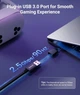 Кабель Syntech USB 3.0 to USB C для Meta Quest 3S/Quest 3/Oculus Quest 2/Pico 4 з живленням, 5м, адаптер USB A/C, чорний (M32C2-5BK) - зображення 3