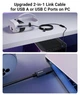 Кабель Syntech USB 3.0 to USB C для Meta Quest 3S/Quest 3/Oculus Quest 2/Pico 4 з живленням, 5м, адаптер USB A/C, чорний (M32C2-5BK) - зображення 5