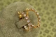 Сережки кільця Хuping Jewelry з крупними каменями 2,4 см золотисті - зображення 2