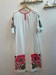 Женское вышитое льняное платье миди с карманами и поясом SEAM MKSMV120/148 - 50/52, Білий - изображение 6