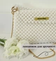 Белая сумка из бусин Stormi Bag, ручная работа, клатч с цепочкой и ручкой, вечерняя и свадебная сумка, выпускной - изображение 3