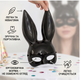 Маска Зайка Playboy карнавальная для парня и девушки универсальная, сексуальная маска Заяц плейбой Черный - изображение 3