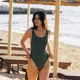 Жіночий двохсторонній, суцільний купальник Double-Sided Swimsuit, Wave Muse XL WS700-13 - зображення 2