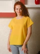 Женская блуза футболка из штапеля с капелькой на спине Innoe 55008-10, р. 52-54 Горчичный - зображення 1