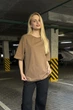 Футболка жіноча оверсайз Brown 6XL - зображення 1