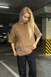 Футболка жіноча оверсайз Brown 6XL - зображення 4