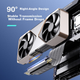 Удлинительный кабель NVV PCIe 4.0 для видеокарты, гибкий, 90-градусный, вертикальный, PCIe X16, NZ-L40-X16-20 - зображення 4
