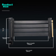 Удлинительный кабель для вертикального крепления видеокарты PHANTEKS PCI-E5.0 / Полная скорость без потерь / Металлический слот / Защита от электромагнитных помех / Позолоченное покрытие / 5090 - изображение 5