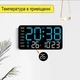 Годинник Deepfox DS-6659 LED цифровий електронний настільний/настінний Будильник Дата Температура 21.5х11см синій - изображение 3