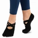 Носки для йоги черные с закрытыми пальцами нескользящие SP-Sport Yoga Socks 8954 размер 36-41 Black - изображение 2