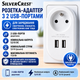 Адаптер-розетка SilverCrest с двумя USB-портами для зарядки 76694 - изображение 3