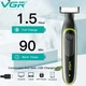 Мужской электрический триммер VGR V-017 для стрижки бороды, усов и волос с насадками и аккумулятором - изображение 7
