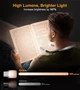 Светодиодный фонарик на шею для чтения книг Gritin, аккумуляторная лампа в постель с заботой о зрении - 4 цвета, 5 уровней яркости, плавное регулирование, таймер на 30 мин, более 80 ч работы, гибкая конструкция, легкая для вязания и ремонта - изображение 4