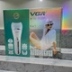 Епілятор жіночий акумуляторний VGR 6 в 1 IPX7 LED для ніг, обличчя і тіла бездротовий Зеленый (337-V) - зображення 4