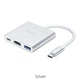 USB-хаб HOCO HB14 Easy use Type-C adapter(Type-C to USB3.0+HDMI+PD) Silver - изображение 4