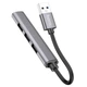 USB-хаб HOCO HB26 4 in 1 adapter(USB to USB3.0+USB2.0*3) Metal Gray - зображення 3