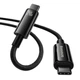Кабель Baseus Tungsten Gold Fast Charging Data Cable Type-C to Type-C 240W 2m Black - изображение 3