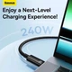 Кабель Baseus Tungsten Gold Fast Charging Data Cable Type-C to Type-C 240W 2m Black - изображение 13