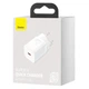 Мережевий зарядний пристрій Baseus Super Si Quick Charger 1C 25W EU White - зображення 2