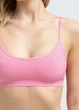 Бесшовный топ в рубчик на тонких бретелях Giulia CAMI TOP RIB L/XL Pink-rosa, женский из микрофибры, повседневный - изображение 4