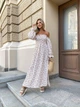 Женское платье муслиновое макси бело-красное 42-48 р5041.м462-1 - изображение 2