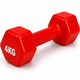 Набір гантель 14 кг із вініловим покриттям 1 кг, 2 кг, 4 кг Feel Fit по 2 штуки кожної ваги - зображення 5